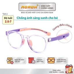 Thumbnail Kính Trẻ Em Chống Ánh Sáng Xanh Và Tia UV Cho Bé Học Trên Mạng Gọng TR Siêu Bền Dáng Oval Cho Bé Từ 3-8 Tuổi AK150 1