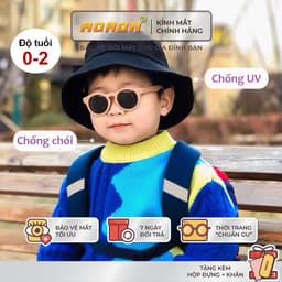 Thumbnail Kính Mát Cho Bé Tròng Phân Cực Chống UV400 Gọng Tròn Dẻo Silicone Cao Cấp Thời Trang Bé Trai Bé Gái Từ 0-3 Tuổi AK139 1