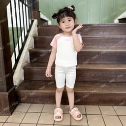 Thumbnail Áo Phông Cộc Tay Bé Gái Dáng Ngắn Form Ôm, Kiểu Dáng Thể Thao Năng Động, Áo Thun Bé Gái - BabyBoo-Pibo-T3-CTS 2