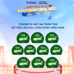 Thumbnail Combo 10 Mặt nạ tràm trà làm dịu, giảm sưng viêm mụn BNBG Vita Tea Tree Healing Face Mask Pack 30ml 1