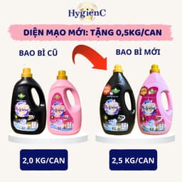 Thumbnail Combo 2 Can Nước Giặt Xả HygienC Plus 2,5Kg/Can Đậm Đặc Hương Nước Hoa - Hàng Chính Hãng 3