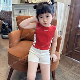 Thumbnail Áo Croptop Sát Nách Bé Gái Viền Sọc Thể Thao, Dễ Phối Đồ Màu Sắc Đáng Yêu - BabyBoo- PiBo Store-BLS 3