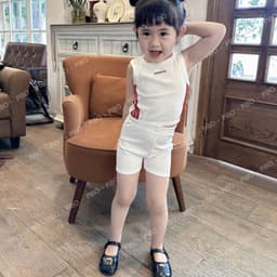 Thumbnail Áo Croptop Sát Nách Bé Gái Viền Sọc Thể Thao, Dễ Phối Đồ Màu Sắc Đáng Yêu - BabyBoo- PiBo Store-BLS 2