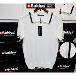 Thumbnail Áo Polo Nam SUKIYA Kẻ Cổ Áo Polo Len Dệt Kim Chất Liệu Sợi Mát Mẻ Kiểu Dáng Thanh Lịch AL105 4