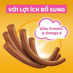 Thumbnail Pedigree Schmackos Bánh thưởng dạng que cho chó con - vị Sữa và Trứng - 70g 3
