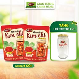 Thumbnail Xốt Muối Kim Chi Hàn Quốc Barona 2 gói x 180g (tặng hũ thủy tinh cao cấp) 1