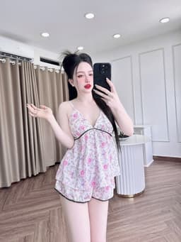 Thumbnail Đồ Ngủ Sexy SOJUN Bộ Latin 2 Dây Ren Bi Trơn Quyến Rũ Dưới 63Kg 3