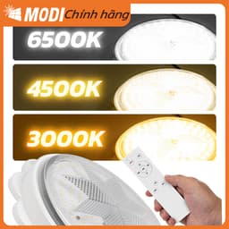 Thumbnail Đèn Ốp Trần Năng Lượng Mặt Trời MODI SOLAR, Đèn Led Ốp Trần 3 Màu Ánh Sáng, Điều Khiển Từ Xa 2