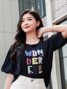 Thumbnail Áo Thun Nữ Laroma 03 | Mềm Mát - Thấm Hút Mồ Hôi - An Toàn Cho Da - Bền Bỉ 2