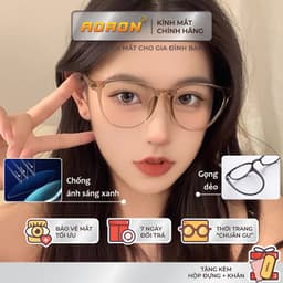 Thumbnail Kính Chống Ánh Sáng Xanh Gọng Siêu Dẻo AORON Giảm Mỏi Mắt Chống Tia Bức Xạ, Hạn Chế Cận Thị Có Thể Thay Tròng AK146 1