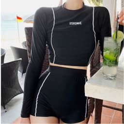 Thumbnail Bikini Đùi LUHAZO Quảng Châu Đồ Bơi Nữ Dài Tay Chất Đẹp Co Giãn Thoải Mái 2355 D9T2 2