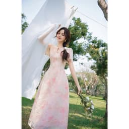 Thumbnail OLV - Đầm kiểu hoa Aulelei Fleur Dress in Pink 2