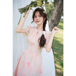 Thumbnail OLV - Đầm kiểu hoa Aulelei Fleur Dress in Pink 3