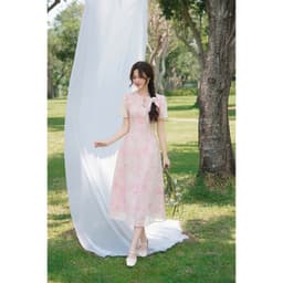 Thumbnail OLV - Đầm kiểu hoa Aulelei Fleur Dress in Pink 1