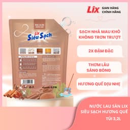Thumbnail Combo 2 Túi Nước Lau Sàn Hương Quế Lix 3.2L/Túi, nước lau sàn hương quế sạch thơm sáng bóng Lixco VN, 2C-15702+15201 1