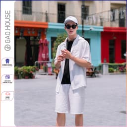 Thumbnail Bộ Áo Sơ Mi Nam Tay Ngắn Gạo House Đũi Mềm Mát, Lịch Lãm,Form Rộng Trẻ Trung, Áo Đũi Nam Tay Đi Chơi 3