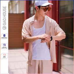 Thumbnail Bộ Áo Sơ Mi Nam Tay Ngắn Gạo House Đũi Mềm Mát, Lịch Lãm,Form Rộng Trẻ Trung, Áo Đũi Nam Tay Đi Chơi 1