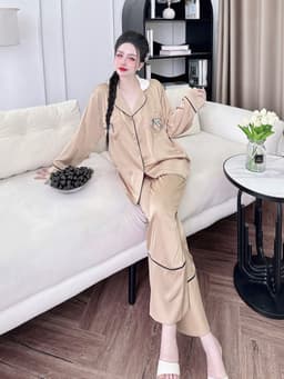 Thumbnail Đồ Ngủ Pijama Bigsize Nữ SOJUN Bộ TDQD Túi Tim Nơ Lụa Latin Cao Cấp 45-65kg 2