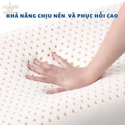 Thumbnail Gối Cao Su Tự Nhiên 10 Cm Lasante (Kèm Vỏ) Massage Cổ Vai Gáy Giúp Cải Thiện Giấc Ngủ 40*60 Cm 4