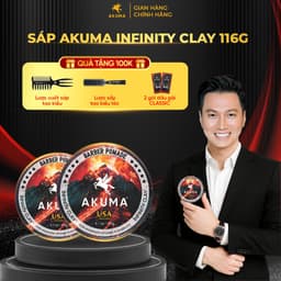 Thumbnail Sáp Vuốt Tóc AKUMA INFINITY CLAY Hàng Chính Hãng, Độ Bóng Mờ Tự Nhiên Akuma 1