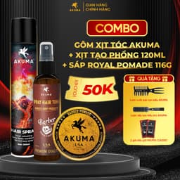 Thumbnail Sáp Vuốt Tóc, Gôm Xịt Tóc, Xịt Tạo Phồng Tóc AKUMA Hàng Chính Hãng (Tặng 2 Lược Vuốt Sáp Khi Mua Combo 2 Món) 1