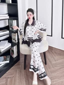 Thumbnail Đồ Ngủ Pijama Bigsize Nữ SOJUN Bộ TLQD Cổ Sen Thiết Kế Lụa Latin Cao Cấp 45-68kg 1