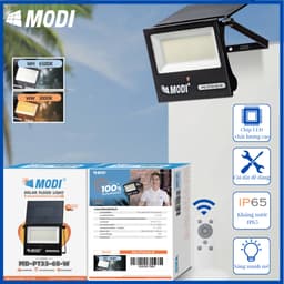 Thumbnail Đèn Pha LED Cảm Biến Chuyển Động Năng Lượng Mặt Trời MODI SOLAR 60W Siêu Sáng, Ngoài Trời 1