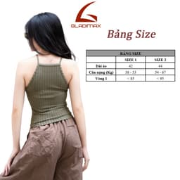 Thumbnail Áo 2 Dây Cổ Yếm CY156 Chất Tăm Gold Nhật Tôn Dáng l Thiết Kế Croptop Cách Điệu Cho Nữ 2025 4