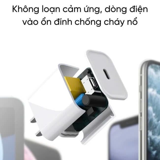 Ảnh Bộ sạc nhanh 20W cao cấp, sạc nhanh ko nóng máy an toàn bảo hành 12 tháng hàng chuẩn PHUKIENCHAT 4