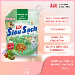Thumbnail Combo 2 nước lau sàn siêu sạch hương thảo mộc 3,2L/ túi, nhà sáng bóng, thơm lâu Lixco Việt Nam, 2C-15202+15601 2