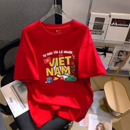 Thumbnail Áo Việt Nam nhiều mẫu - Áo thun Nam Nữ form rộng cờ đỏ sao vàng Việt nam LOZA G0305 2