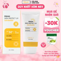 Thumbnail Kem chống nắng vật lý PEKAH Hàn Quốc bảo vệ khỏi tia nâng tone nhẹ UV  Skin Protect UV Sun Block SPF 50+ PA+++ 70ml 1