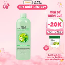 Thumbnail Nước tẩy trang rau má PEKAH ngăn ngừa cải thiện da mụn Pure Therapy Cica Cleansing Water 500ml 1