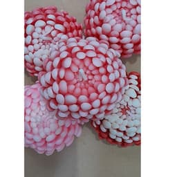 Thumbnail Bộ 2 Cốc xi măng thạch cao đựng nến sáp ong không mùi hình hoa cúc bất tử màu đỏ/hồng loại lớn 8cm dùng cúng dường, sinh 4