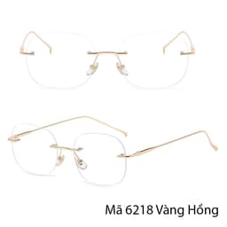 Thumbnail Mắt kính cận không viền có độ sẵn 0 - 6 độ 7K6218. Tròng giả cận 0 độ chống tia UV, ánh sáng xanh 1