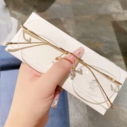 Thumbnail Mắt kính cận không viền có độ sẵn 0 - 6 độ 7K6218. Tròng giả cận 0 độ chống tia UV, ánh sáng xanh 2