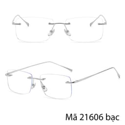 Thumbnail Mắt kính cận không viền có độ sẵn 0 - 6 độ 7K6218. Tròng giả cận 0 độ chống tia UV, ánh sáng xanh 3