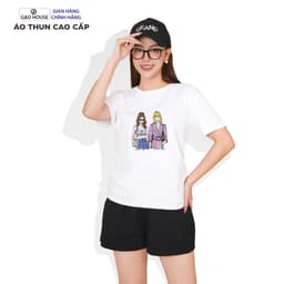 Thumbnail Áo thun Two Girl Tay lỡ Chính Hãng Gạo House, áp phông chất cotton 100%, mát mịn dễ mix đồ MAT33 2