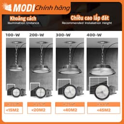 Thumbnail Đèn Treo Thả Năng Lượng Mặt Trời MODI SOLAR, Đèn UFO Năng Lượng Mặt Trời  Độ Sáng Cao 4