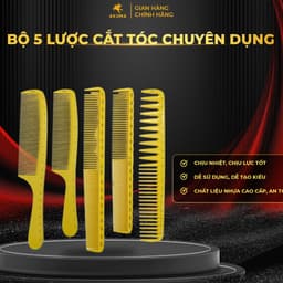 Thumbnail Combo Bộ 5 Chiếc Lược Cắt Tóc Chuyên Nghiệp, Lược Chải Bám Tóc, Lược Tạo Kiểu Tóc - Akuma.vn 1