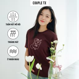 Thumbnail Áo Thun Nữ Couple TX Vải Sợi Bắp In Cao "Music On" Form Relax WTS 2408 2