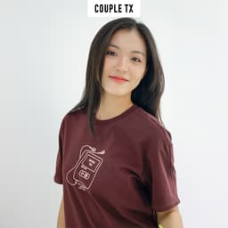 Thumbnail Áo Thun Nữ Couple TX Vải Sợi Bắp In Cao "Music On" Form Relax WTS 2408 3