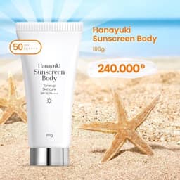 Thumbnail Kem Chống Nắng Hanayuki Sunscreen Body Nâng Tông Dưỡng Trắng SPF 50+/PA++++, Chống Nắng Hanayuki Chính Hãng 100g CN03 4