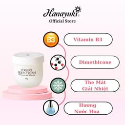 Thumbnail Kem Body Trắng Da Dưỡng Da Dưỡng Ẩm, Kem Dưỡng Trắng Da Yogurt Body Cream Hanayuki Chính Hãng 110g 2
