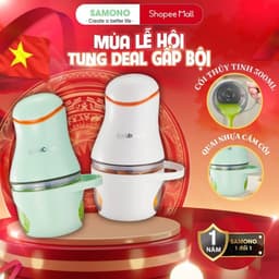 Thumbnail Máy xay Samono SW-099S trắng/xanh xay thịt/rau củ/sinh tố/tỏi ớt đa năng/thức ăn dặm cho bé và gia đình 1