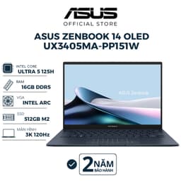 Thumbnail Laptop Asus Zenbook 14 OLED UX3405MA-PP151W Ultra 5 125H | 16GB 512GB | Intel Arc 14" 3K 120Hz Win 11 Xanh 2 NĂM BH 1