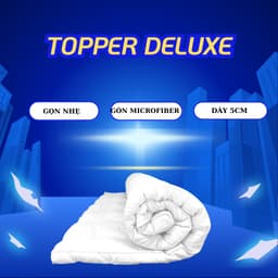 Thumbnail Topper Deluxe Edena, hỗ trợ tăng độ êm ái cho nệm, dày 5cm 2