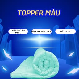 Thumbnail Topper Edena phiên bản màu Xanh Ngọc, êm ái, bồng bềnh, như ngủ khách sạn 5 sao 2