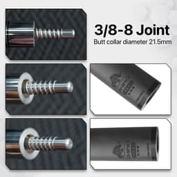 Thumbnail Ngọn Bida Lỗ Carbon RHINO - Ren Radial, Uniloc, TuboLoc, Trueloc, 5/16-18, 5/16-14, 3/8-10 3