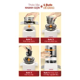 Thumbnail Máy ép chậm Masuto thế hệ mới, ép nguyên quả kiệt bã, công suất 120W bảo hành 12 tháng 2